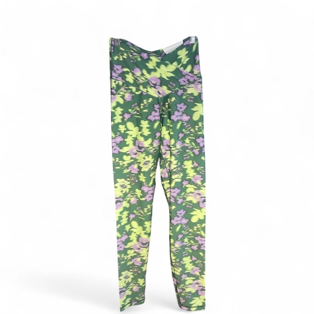 Offline by Aerie, Green Floral High-Waisted 7/8 Leggings, Size M, New with Tags